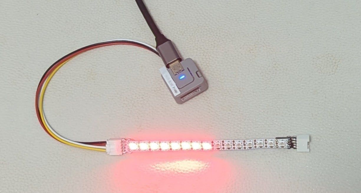 M5 Atom Lite（ObnizOS）とWS2812B LED×15