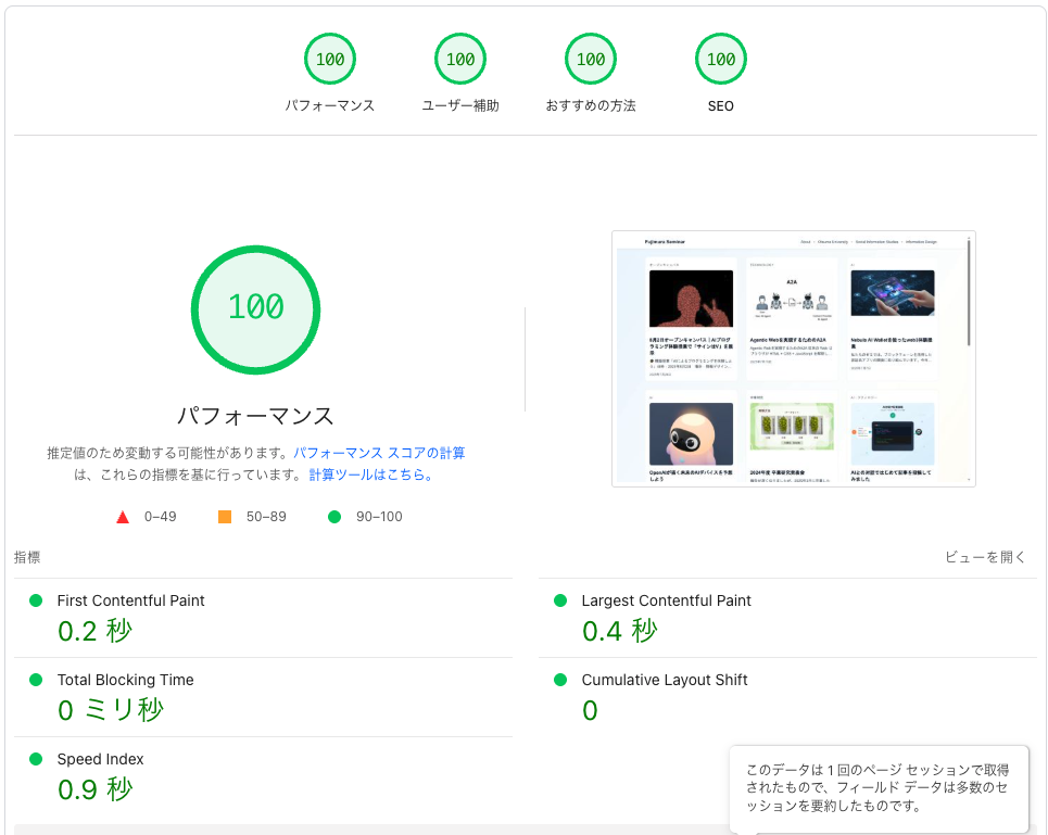 パフォーマンススコア100への道のり:Google Lighthouse完全制覇の技術詳解
